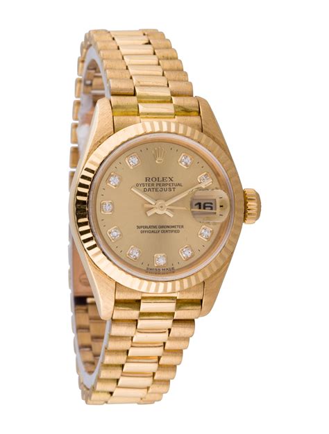 ladies gold rolex bracelet watch|Rolex ladies datejust half gold.